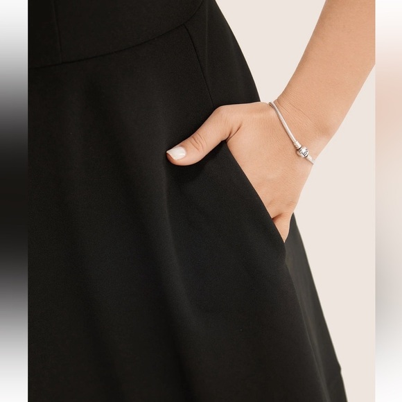 BloomChic Plus Size XL Solid Pocket Sleeveless Ruffle Hem Tank Dress us14-16 - Picture 7 of 9